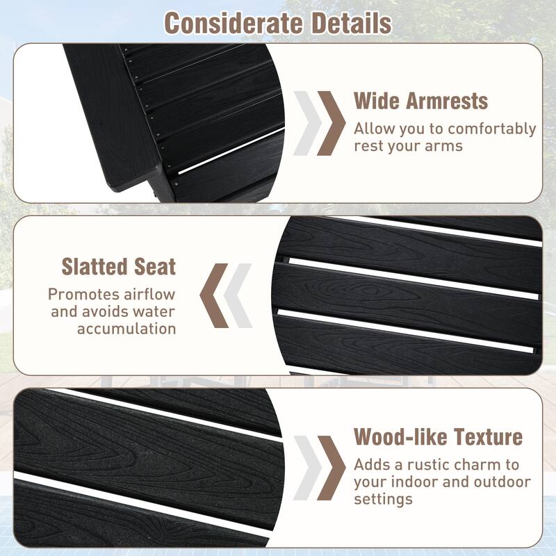 Gymax 6PCS Patio Dining Bench Set Outdoor HDPE Weather Resistant Table