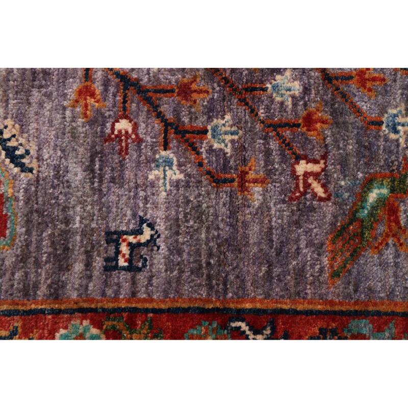 ECARPETGALLERY Hand-knotted Modern Ersari Light Purple Wool Rug - 8'2 x 9'9