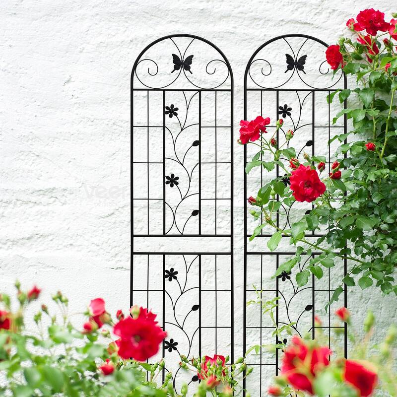 2 Pack Metal Garden Trellis 86.7" x 19.7" Rustproof Trellis for Climbing Plants Outdoor Flower Support