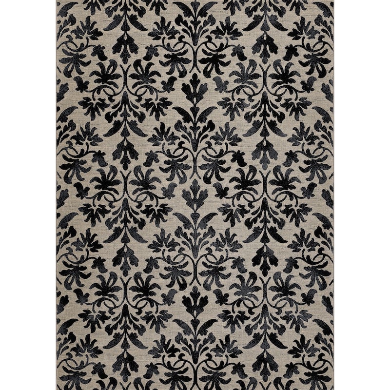 Delta Classic Jacquard Gray-Black Area Rug
