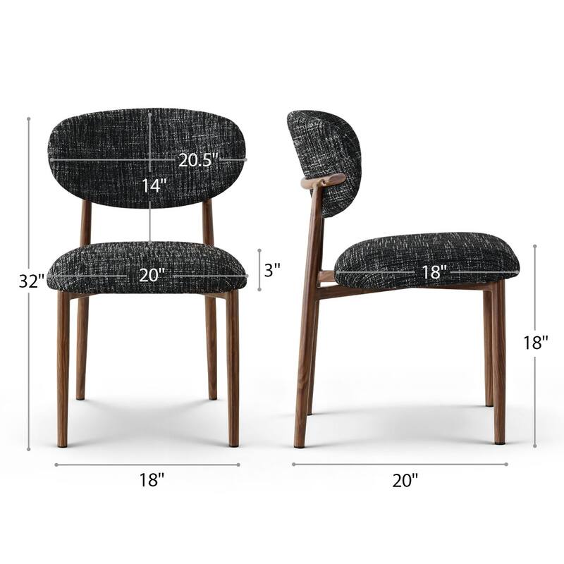 Set of 4 Mid‑Century Upholstered Dining Chairs with Wood‑Grain Metal Legs