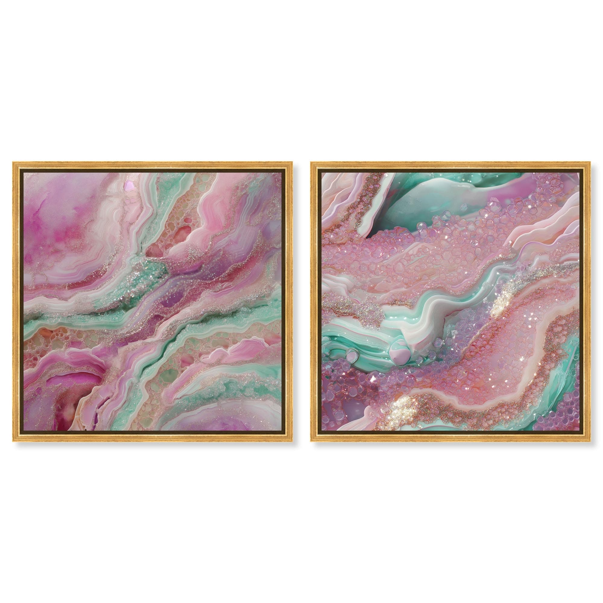 Crystal Serenity Modern Living Room Set Canvas Print by Art Remedy