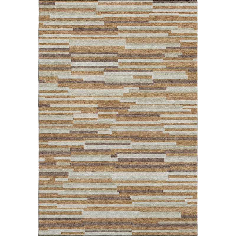 Premium Washable Super Soft Geo Stripes Mayfield Rug