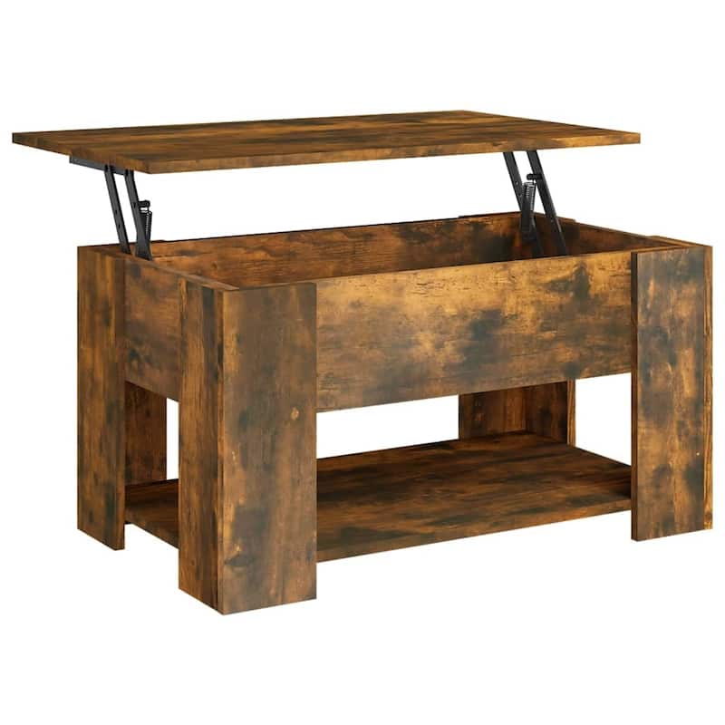 vidaXL Coffee Table Lift Top End Table Accent Side Sofa Table Engineered Wood - 31.1" x 19.3" x 16.1"