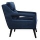 preview thumbnail 2 of 5, Uttermost O'Brien 28 Inch Wide Wood Frame Accent Chair with Fabric - Blue Velvet
