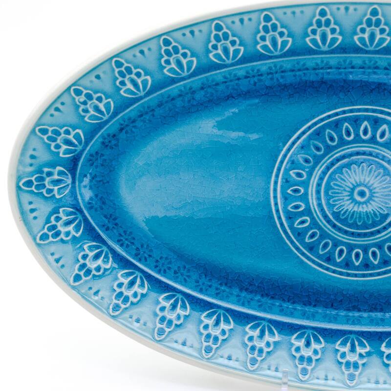 Euro Ceramica Fez 14.5" Oval Platter