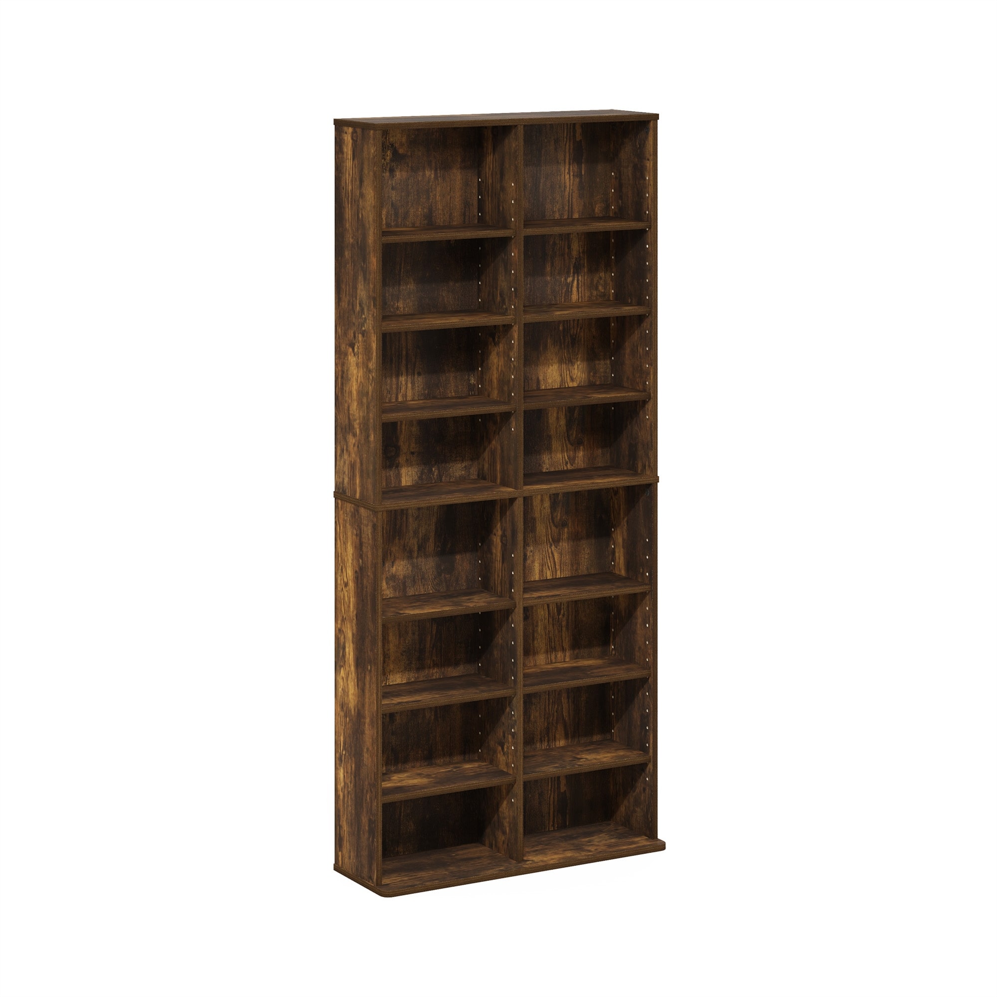Furinno JAYA 16-Shelf Multimedia Media Storage Tower Rack with