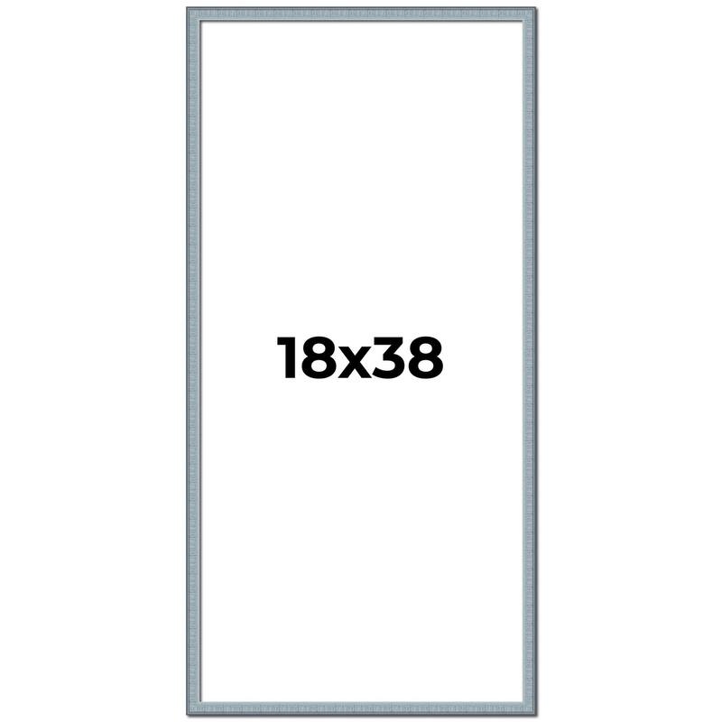 18x38 Frame Rustic Sky Blue Solid Wood Picture Frame | 0.75 Inch