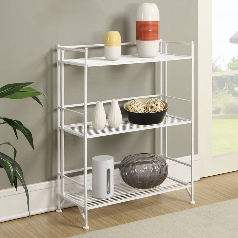 Convenience Concepts Xtra Storage 3 Tier Wide Folding Metal Shelf