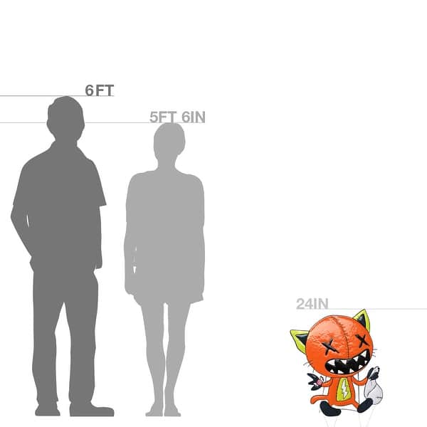 Gus Fink 24 Inch Tall Boogily Head Stitch Kitten Blurb Hammered Metal ...