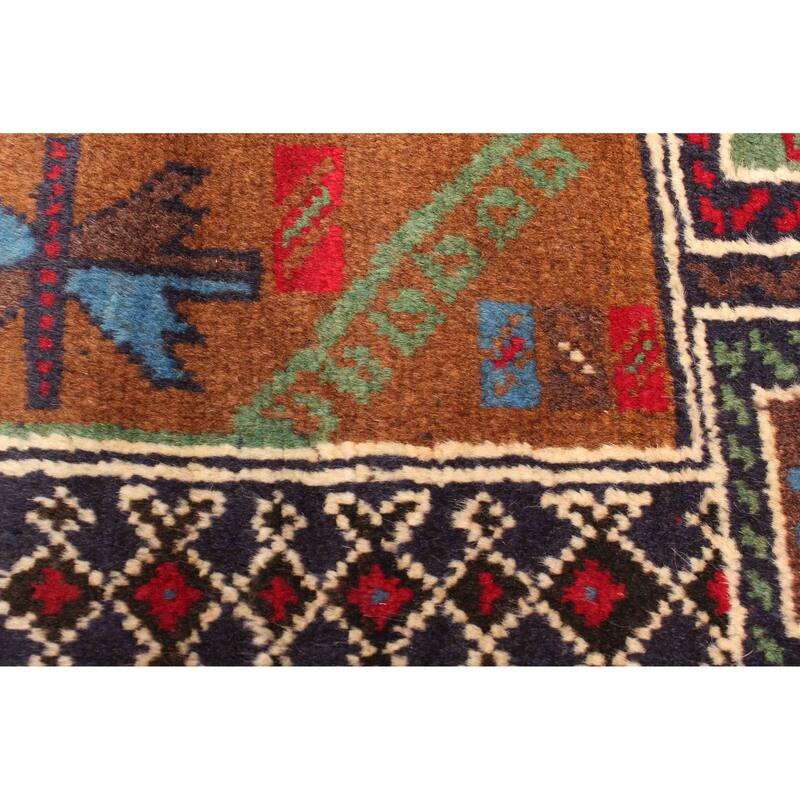ECARPETGALLERY Hand-knotted Teimani Brown Wool Rug - 2'11 x 4'11