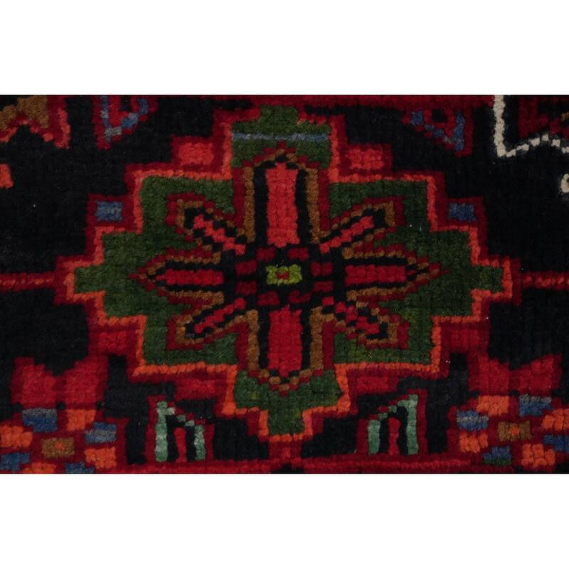 Hand Knotted Oriental 100% Wool Carpet Traditional Medallion Red Heriz Area Rug - 11' 0'' X 8' 0''