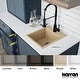 preview thumbnail 6 of 15, Karran QT-825 Drop-in 15-3/4" Single Bowl Quartz Composite Kitchen Sink