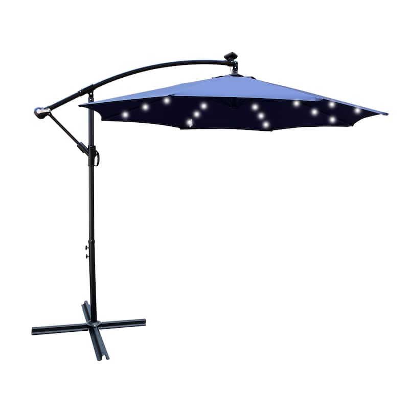 Waterproof 10 ft Market Umbrella with LED Lights