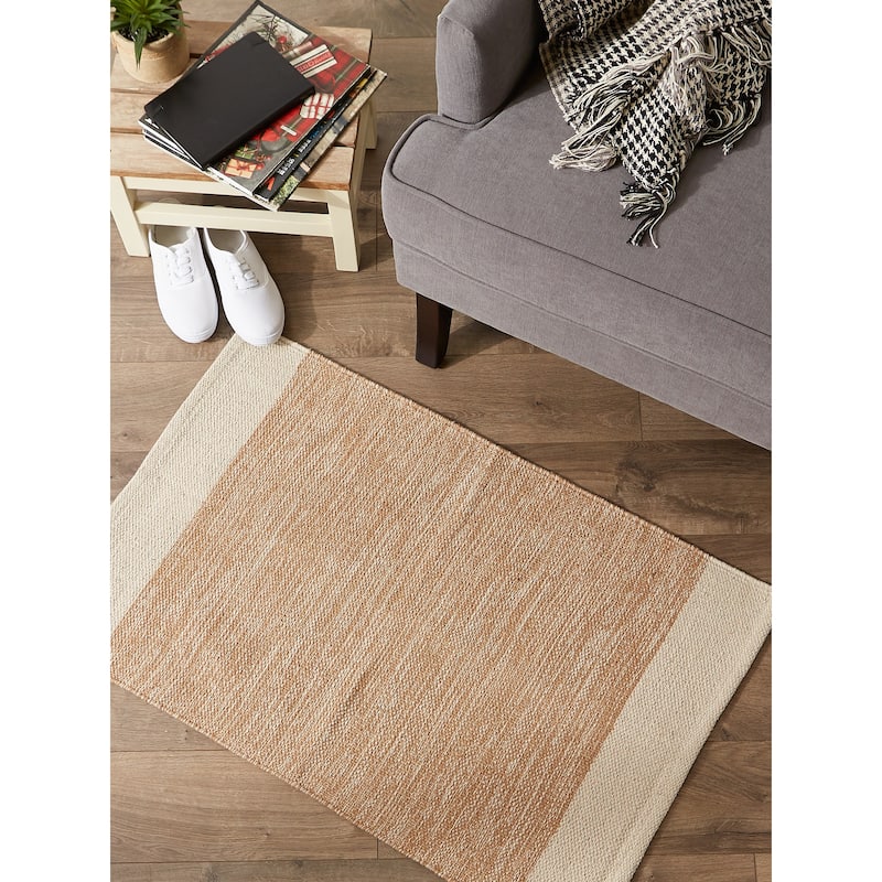 DII Stone Dobby Stripe Hand-Loomed Rug 2ft 6inx6 Ft - 36.0 In. L X 24.0 In. W X 0.2 In. H