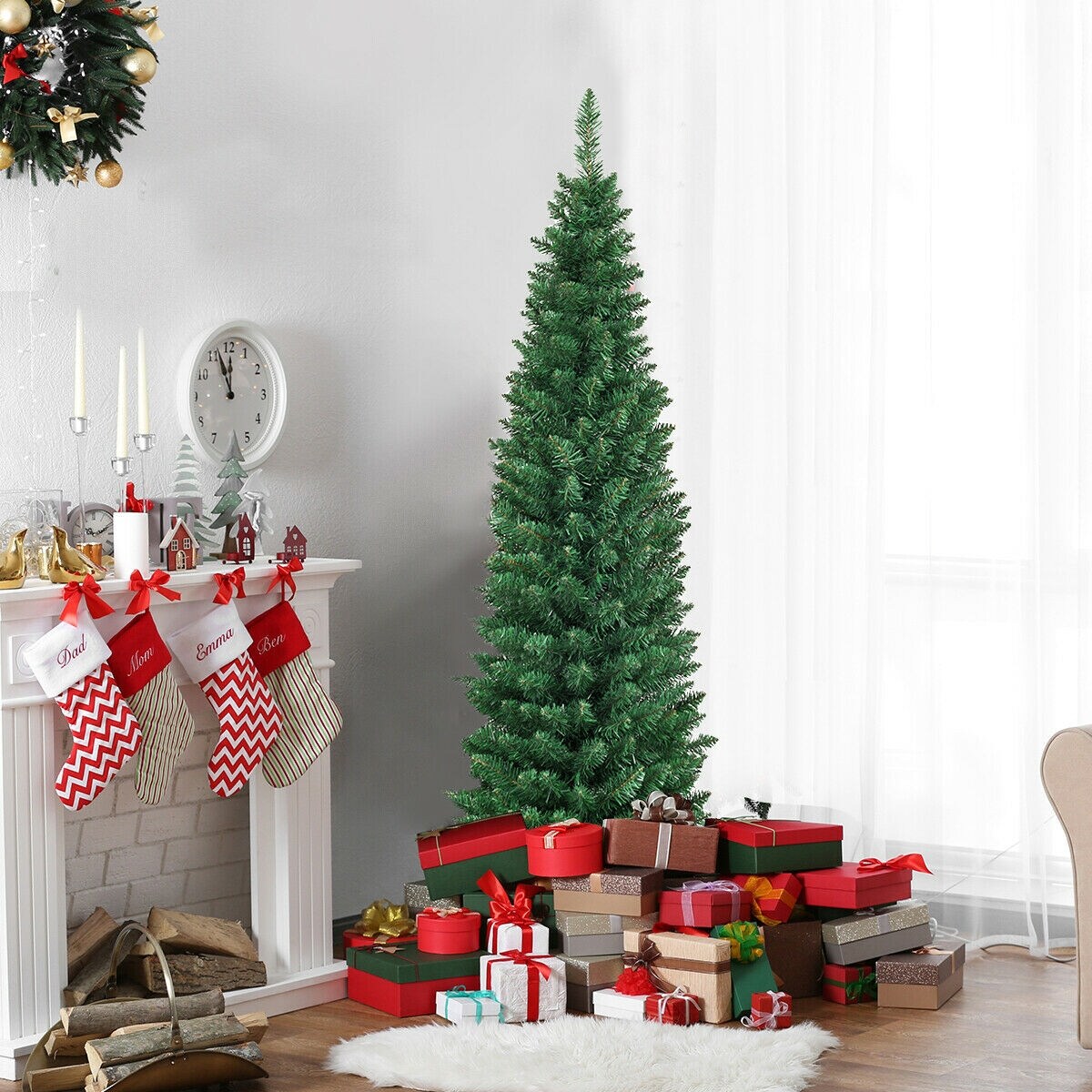 Shop Gymax 5 Pvc Artificial Christmas Tree Holiday Decor Slim