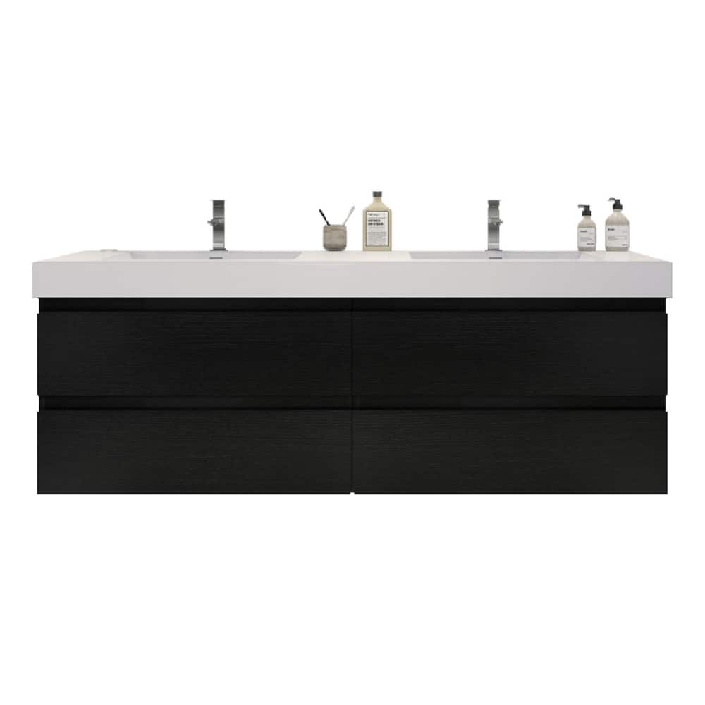 Baillie 72'' Wall-Mounted Vanity with Double Reinforced Acrylic Sink