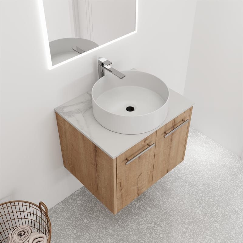Bathroom Vanity With Sink In 24/30 Inch, Floating Bathroom Vanity With Soft Close Door