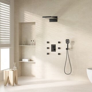 Wall Mounted 20 Inch Dual-function Rainfall Shower Head 4 Function ...