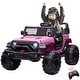 preview thumbnail 8 of 17, 24V Kids Ride Toy 2 Seats Battery Powered Electric Truck with Remote Control - 38.6"W x 49.6"L x 34.6"H Pink