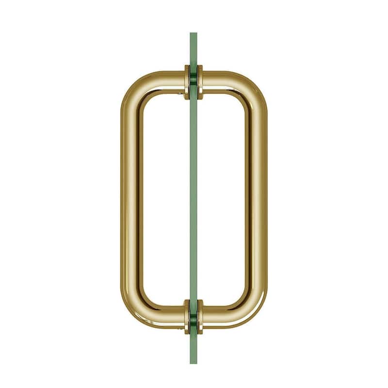 CEL 8"x8" Tubular Stainless Steel Back to Back Shower Door Pull Handle