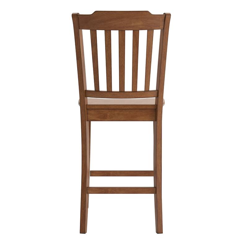 Eleanor Slat Back Wood Counter Chairs (Set of 2) by iNSPIRE Q Classic