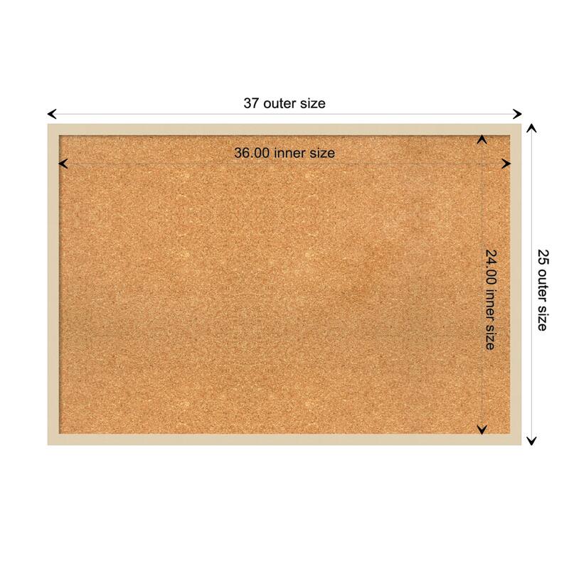 Svelte Wood Framed Natural Corkboard Bulletin Board - Svelte Natural - Board Size 36x24