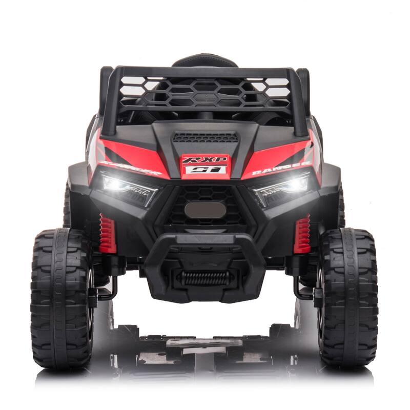 12V kids Ride On Mini UTV, Electric Car with Front LED Lights and Horn, Single Seat with a Safety Belt, Forward/Reverse Function