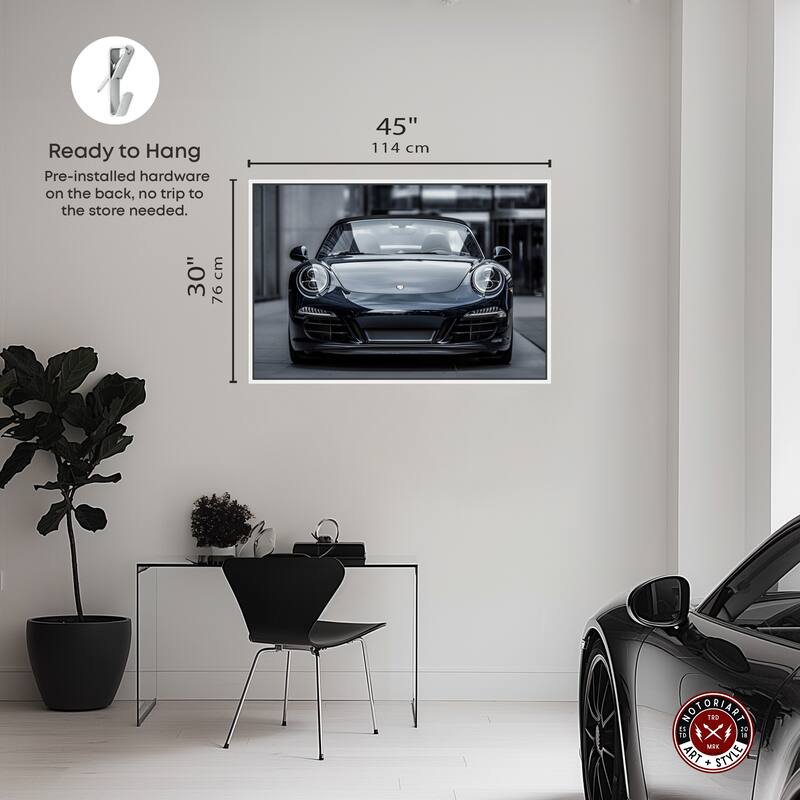 Notoriart Classy Car Framed Car 1 Piece Canvas Wall Art