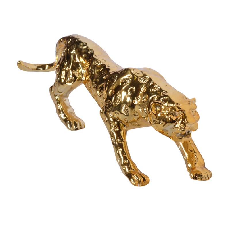 Standing Gilt Leopard 22 Inches Long