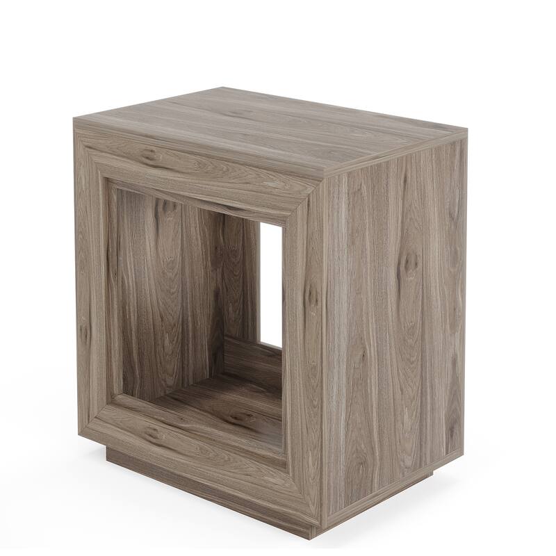 23.62-inch Farmhouse Rectangular End Side Table Nightstand Bedside Table for Living Room