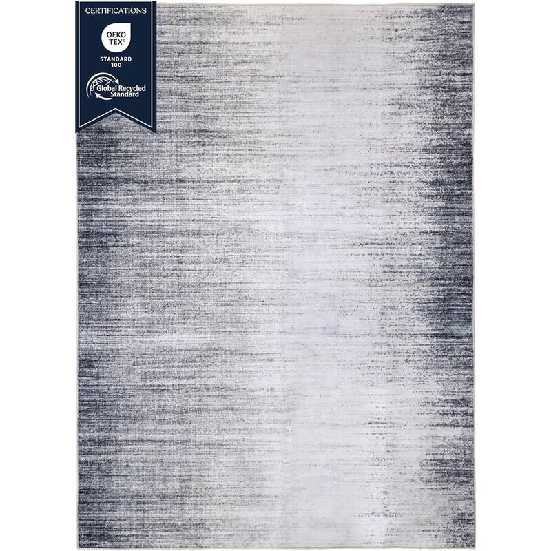 Delara Machine Washable Area Rug, Soft & Durable, Non-Slip Backing, Eco- Friendly GRS certified.