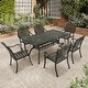 preview thumbnail 1 of 5, Clihome 7 Piece Outdoor Cast Aluminum Patio Dining Set in Bronze