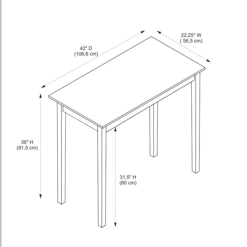 Linon Linaria Espresso 3-piece Dinette Set