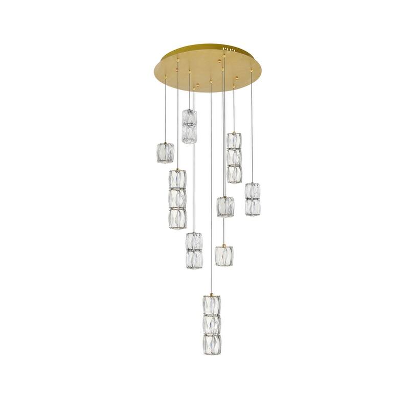 Silver Orchid Dove Gold LED Pendant - 20"W X 9.2"H