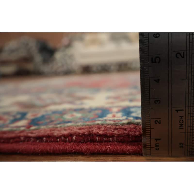 Hand Knotted Oriental 100% Wool Carpet Traditional Geometric Red Kazak Area Rug - 5' 9'' X 3' 10''