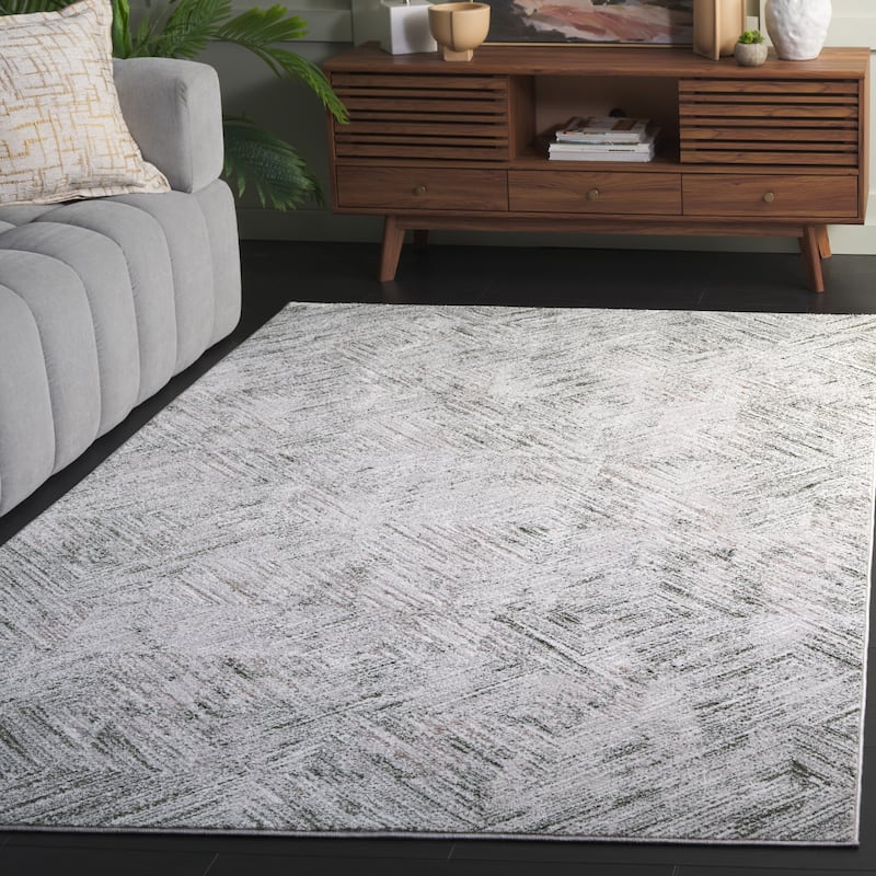SAFAVIEH Parker Andriani Modern Rug - Green/Ivory - 6'6" x 9'2"