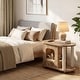 preview thumbnail 12 of 13, Modern Cat End Table with Scratching Posts, Hidden Cat House Furniture with Wheels for Indoor Cats