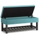 preview thumbnail 27 of 136, WYNDENHALL Essex 44 inch Wide Transitional Rectangle Ottoman Bench