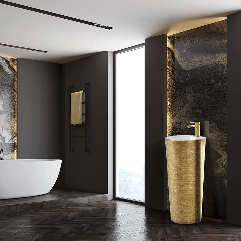 Fine Fixtures VANNES PEDESTAL 16"X16" BRUSHED GOLD