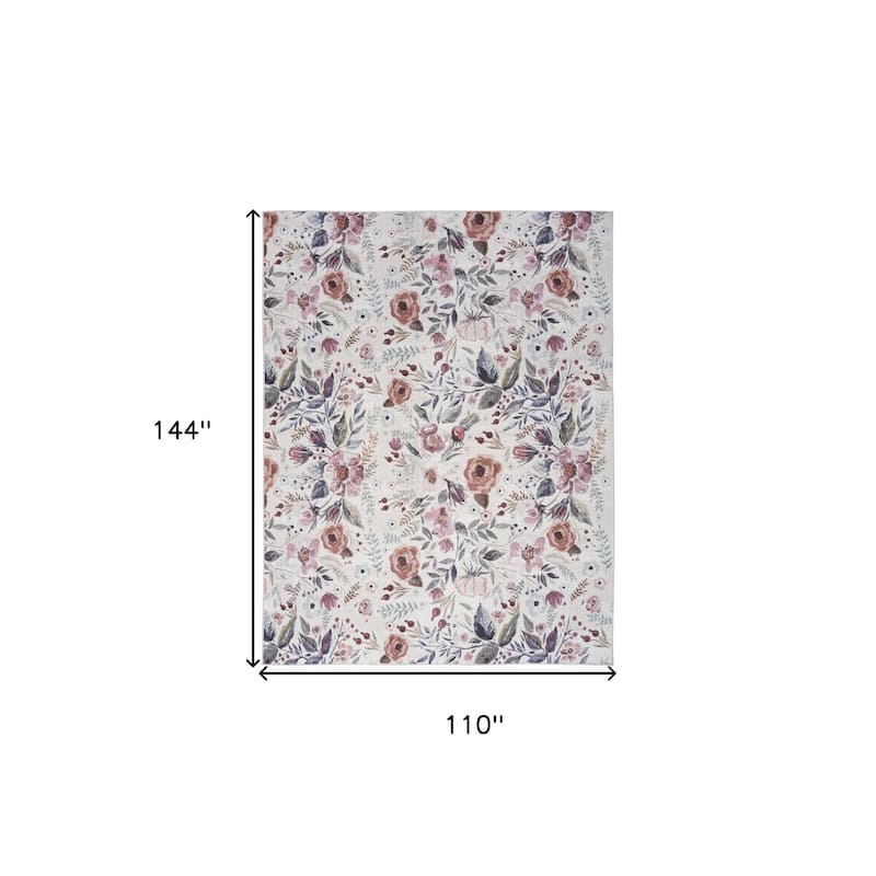 HomeRoots Floral Traditional Rectangle Area Rug