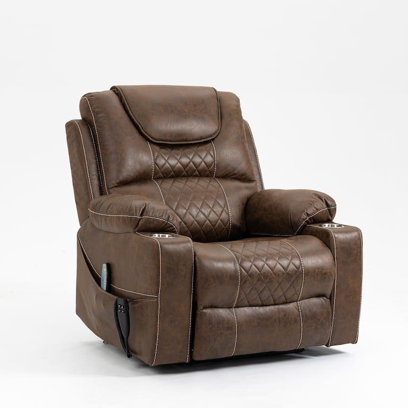 Lounge Chair Power Lift Chair Relax Sofa Chair Elderly Electric Lounge Chair - Brown