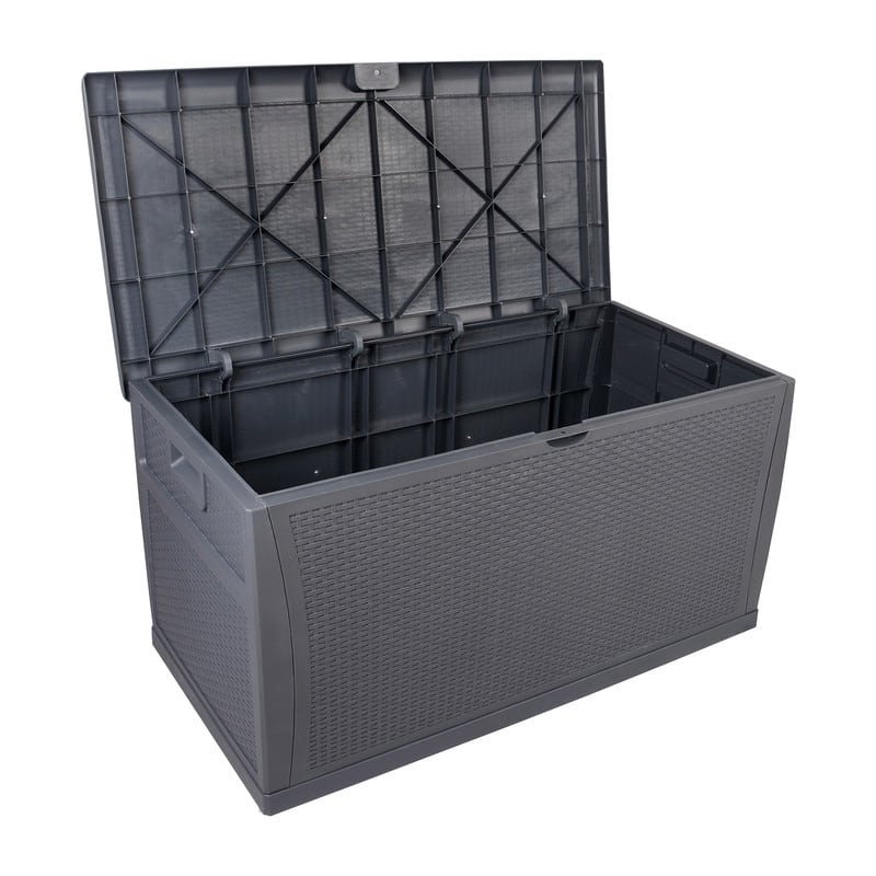 120 Gallons Plastic Lockable Deck Box - N/A