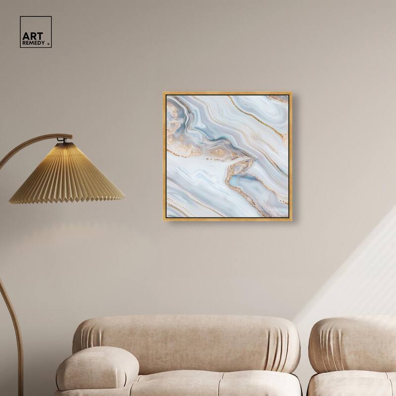 Icy Glitter Stone I Canvas by Art Remedy