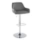 Option Grey Faux Leather/Chrome Metal
