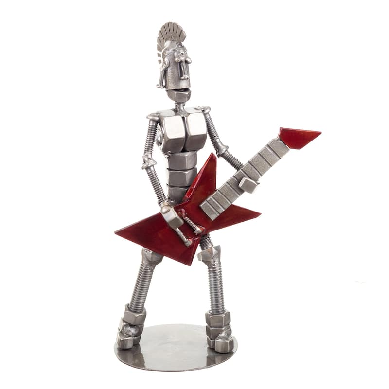 Novica Handmade Melodies From My Garage Recycled Metal Statuette