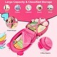 preview thumbnail 18 of 17, 16 Inch Kids Rolling Luggage with 2 Flashing Wheels and Telescoping Handle - 13" x 9" x 18" (L x W x H)