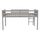 preview thumbnail 7 of 26, Twin Size Wood Low Loft Bed With Convertible Ladder for Home