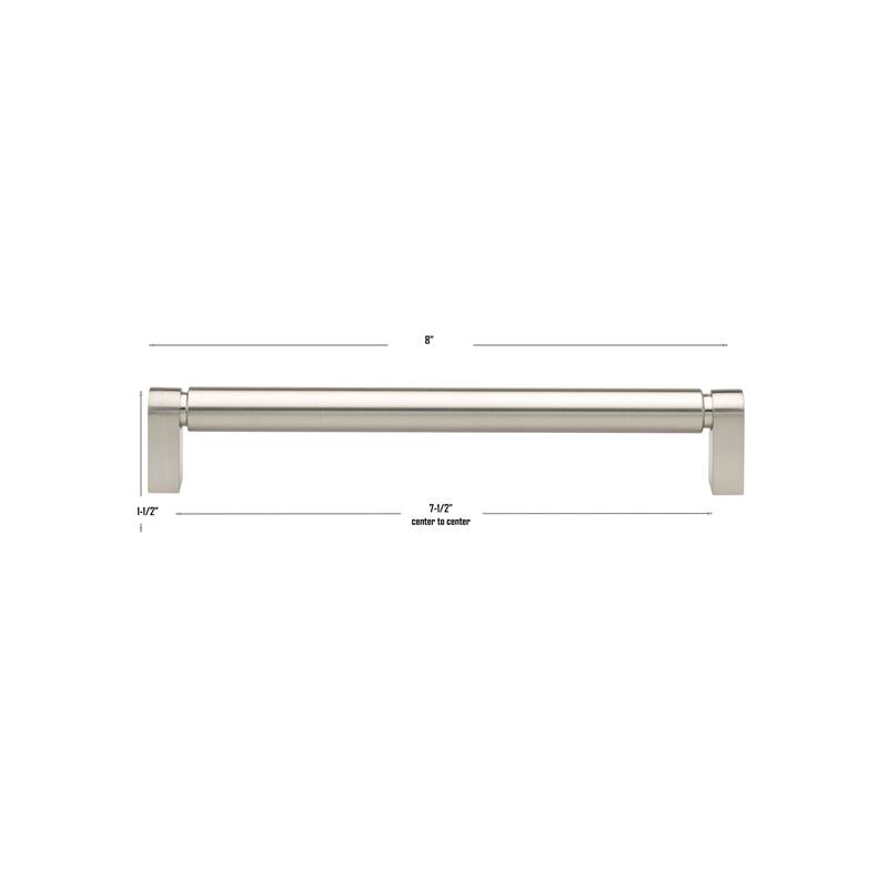 GlideRite 7-9/16 Inch 192mm Center to Center Solid Smooth Cabinet Bar Pull - 4787-192