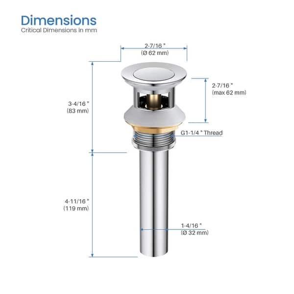 dimension image slide 13 of 15, Luxury Single Hole Bathroom Faucet